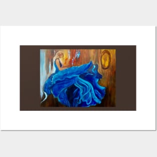 Dancer in Blue Gown Posters and Art